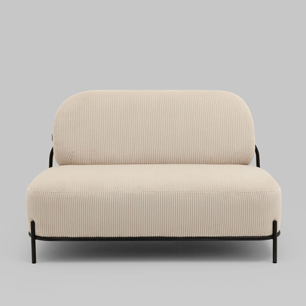 Диван Стоун велюр рельефный молочный Stool Group vd-dv-stone-cl-bone