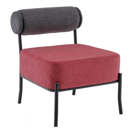 Кресло Ponpoun тёмно-серый бордо Stool Group Totoro Lounge OTE-SH 460+241 bl.l
