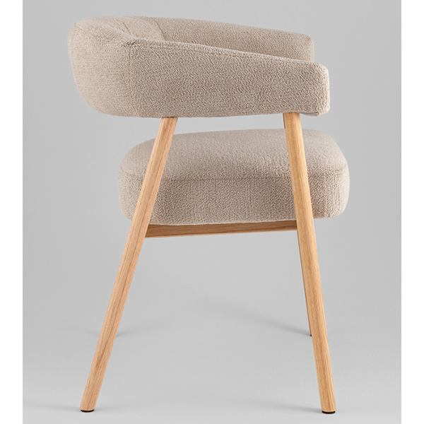 Комплект стульев Zubo бежевый с деревянными ножками (2 шт) Stool Group DM4729-1 OTE-Q-120 FLAXEN X2