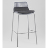 Стул барный Louran с подушкой серый Stool Group D-012H-75 grey