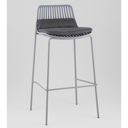 Стул барный Louran с подушкой серый Stool Group D-012H-75 grey