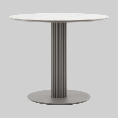 Стол круглый Терралино D90 керамика белый основание латте Stool Group SO 298-86410