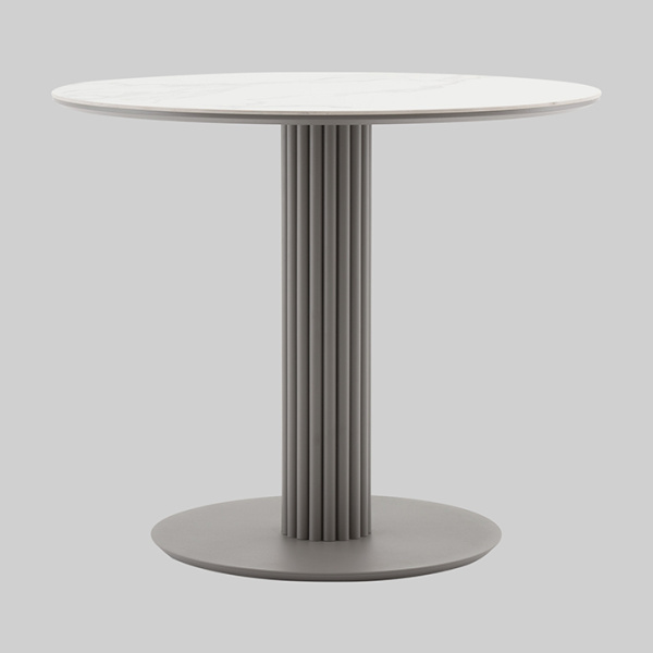 Стол круглый Терралино D90 керамика белый основание латте Stool Group SO 298-86410