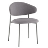 Стул Evan велюр серый каркас серый Stool Group LV-125-E86-7005