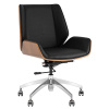 Кресло офисное TopChairs Crown чёрный Stool Group A312-A 8383-29 walnut back