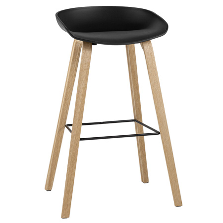 Комплект барных стульев Libra чёрный с деревянными ножками (2 шт) Stool Group 8319 BLACK BOX