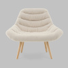 Кресло Олби Страйпс белый Stool Group QH-2805K 263-1 light beige