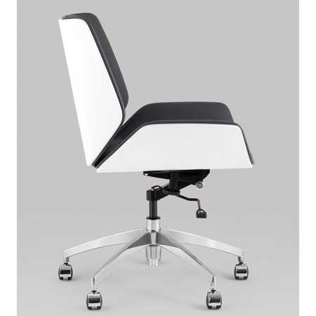 Кресло офисное TopChairs Crown серо-голубой/белый Stool Group A312-A 8386-16 white back