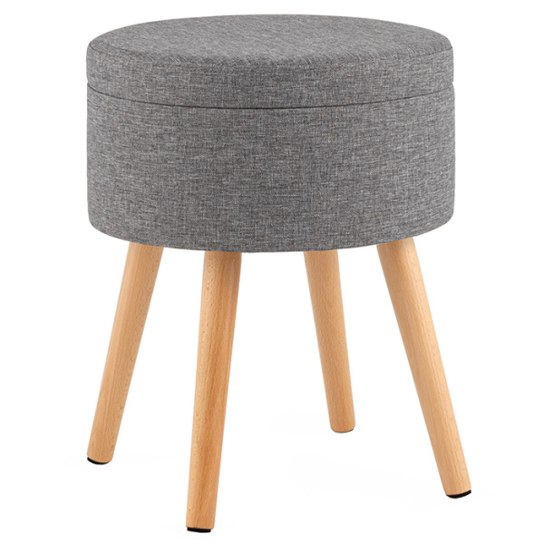 Пуф с ящиком Store Woody рогожка серый Stool Group HS-WL14 V18