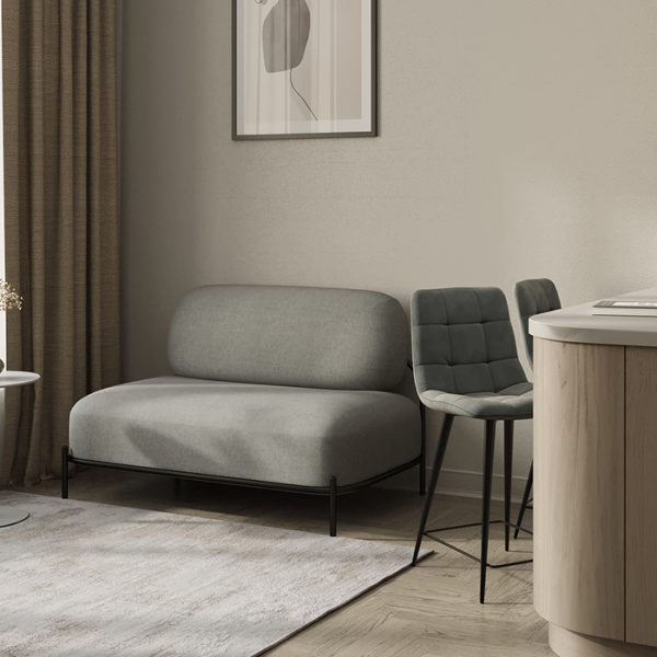 Диван Стоун рогожка серый Stool Group vd-dv-stone-f21