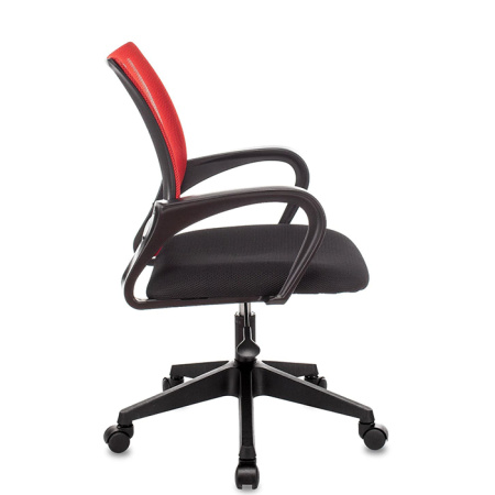 Кресло офисное TopChairs красный/чёрный Stool Group ST-BASIC/R/TW-11