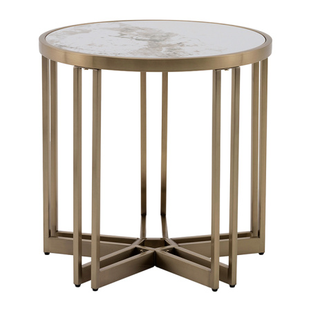 Журнальный столик Алиада D55 светлая керамика Stool Group EET-279-BRCG
