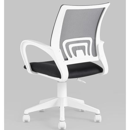 Кресло офисное TopChairs серый сетка Stool Group ST-BASIC-W/DG/TW-12