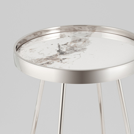 Журнальный столик Гера D50 белая керамика Stool Group EET-280