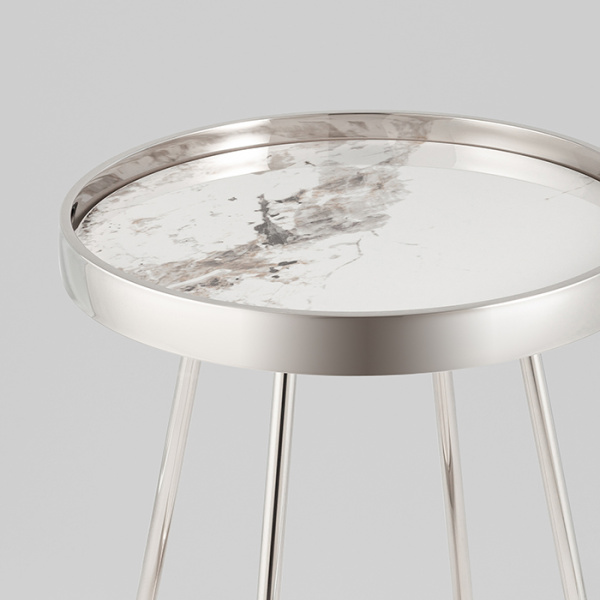 Журнальный столик Гера D50 белая керамика Stool Group EET-280