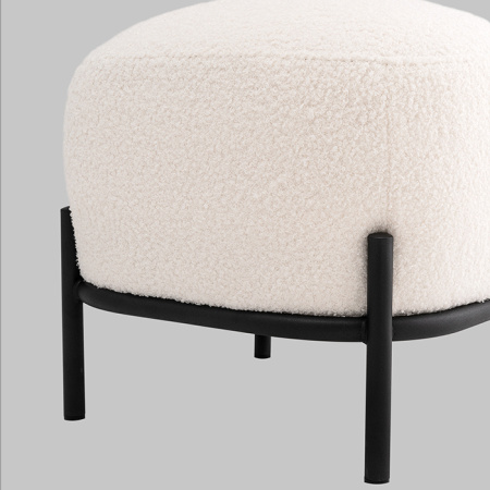 Пуф Стоун букле Fluffy молочный Stool Group vd-pf-stone-fl-milk