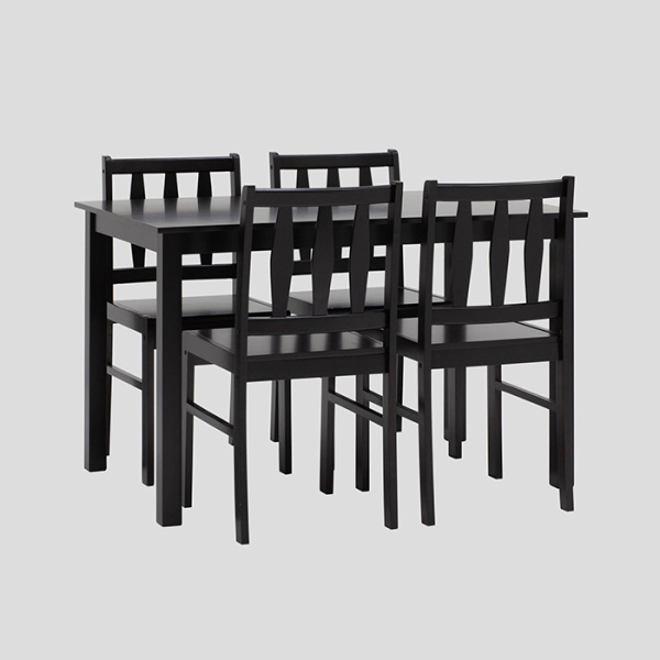 Обеденная группа Ingrid венге массив гевеи Stool Group MH750+MH52088X4