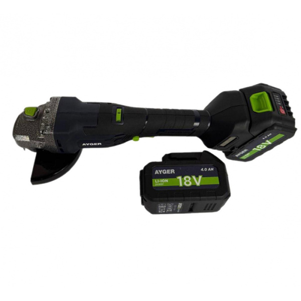 Угловая шлифмашина аккумуляторная Ayger AG18BL4 new
