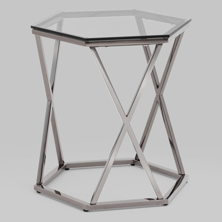 Журнальный столик Круз 48х42 стекло Stool Group EET-187-GM
