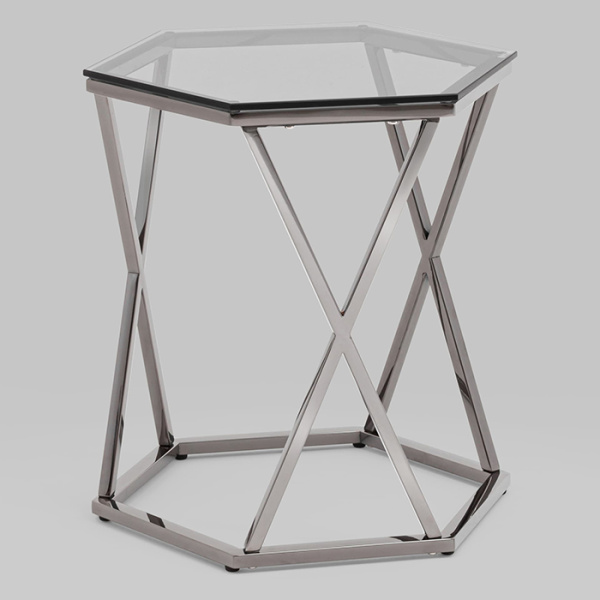 Журнальный столик Круз 48х42 стекло Stool Group EET-187-GM