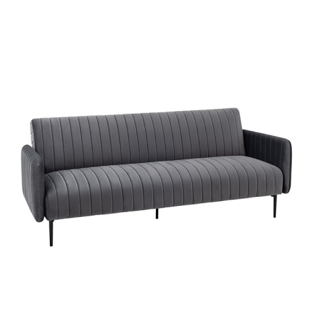 Диван прямой Дрезден велюр серый Stool Group vd-drezden-b27