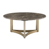 Журнальный столик Кассия D90 темная керамика Stool Group ECT-292-BRCGS-brown 5105-9