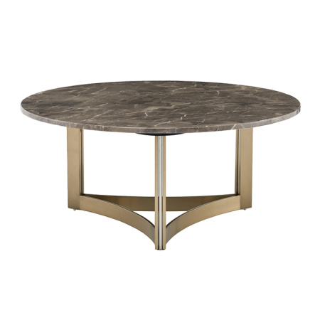 Журнальный столик Кассия D90 темная керамика Stool Group ECT-292-BRCGS-brown 5105-9