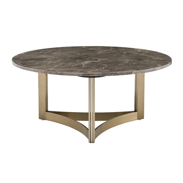 Журнальный столик Кассия D90 темная керамика Stool Group ECT-292-BRCGS-brown 5105-9
