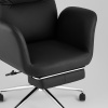 Кресло офисное TopChairs Solid с оттоманкой чёрный Stool Group DD-004-OT NC black
