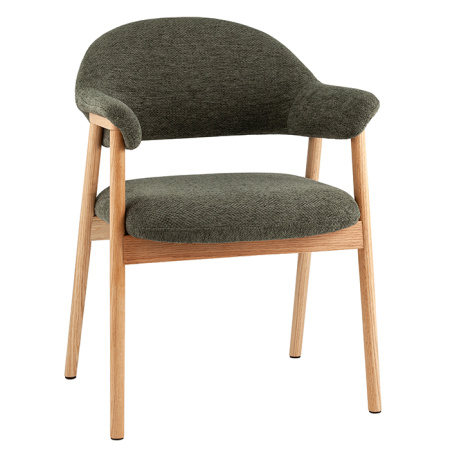 Стул Tavu с деревянными ножками зеленый Stool Group DM4774 OTE-S-355 GREEN