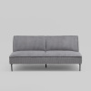 Диван прямой Кассель велюр рельефный светло-серый Stool Group vd-cassel-cl-steel
