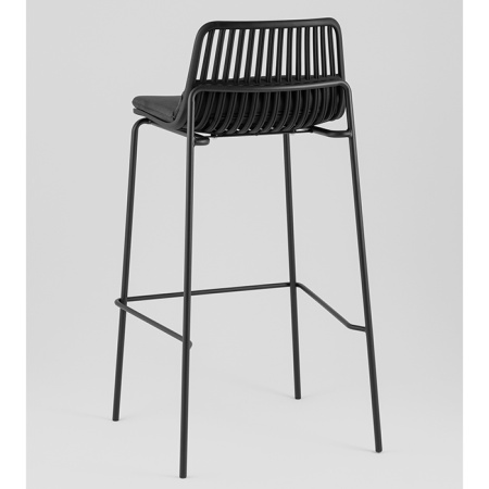 Стул барный Louran с подушкой чёрный Stool Group D-012H-75 black