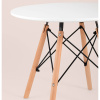 Стол круглый Eames DSW Small D60 белый деревянные ножки Stool Group T005-C