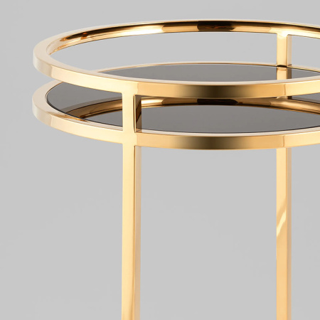 Журнальный столик Гестия 41х60 стекло чёрный Stool Group EET-079-TG