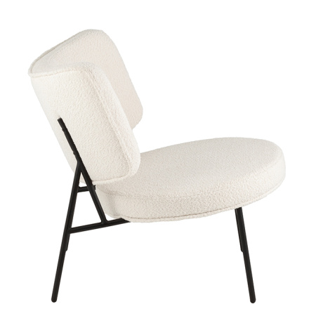 Кресло District Lounge букле белый Stool Group LV-101-S000-01