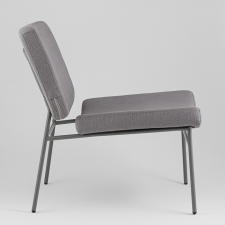 Кресло Эбигейл велюр серый каркас серый Stool Group LV-120-E86-7005