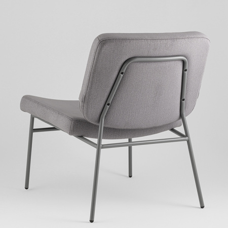 Кресло Эбигейл велюр серый каркас серый Stool Group LV-120-E86-7005