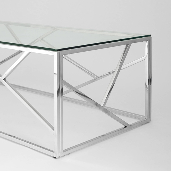 Журнальный стол 120х60 Арт Деко стекло Stool Group ECT-015