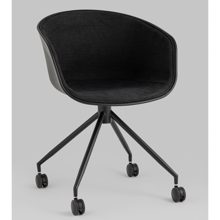 Кресло офисное Libra рогожка чёрный Stool Group SL-7040ZB bl-bl