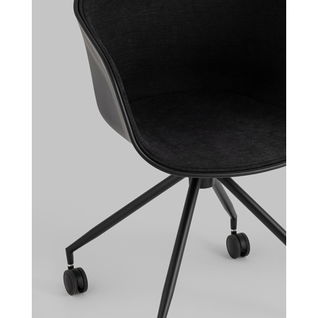 Кресло офисное Libra рогожка чёрный Stool Group SL-7040ZB bl-bl