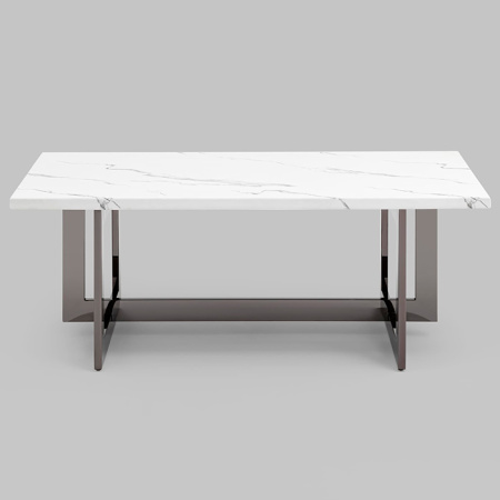 Журнальный столик Нэйтан 122х61 белый мрамор Stool Group ECT-0106-GM