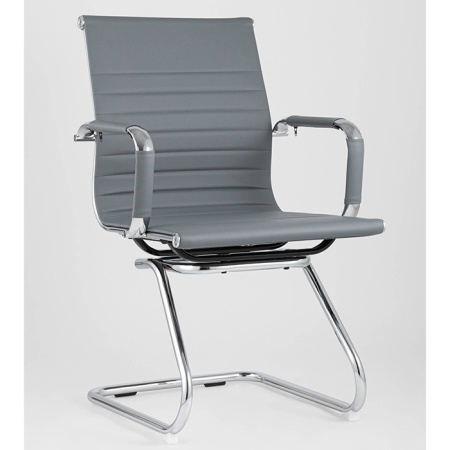 Стул офисный TopChairs Visit серый Stool Group D-101L grey