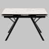 Стол раскладной Либертика 120-180х80 см керамика белый основание черное Stool Group SO 281-81524
