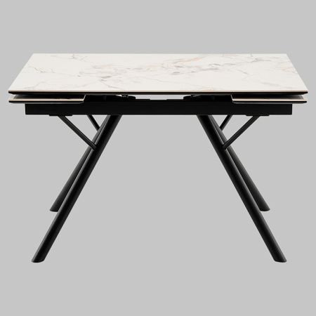 Стол раскладной Либертика 120-180х80 см керамика белый основание черное Stool Group SO 281-81524