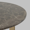 Журнальный столик Кассия D90 темная керамика Stool Group ECT-292-BRCGS-brown 5105-9