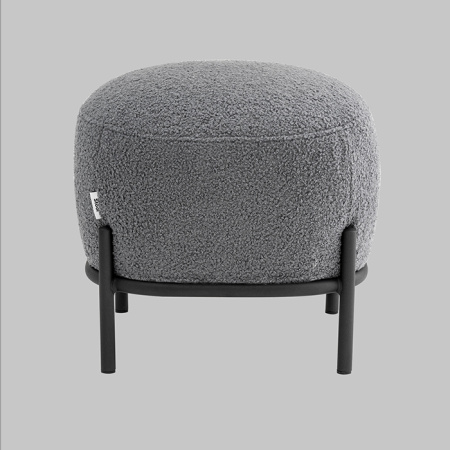 Пуф Стоун букле Fluffy тёмно-серый Stool Group vd-pf-stone-fl-grey