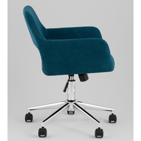 Стул офисный Ross рогожка синий Stool Group Ross CHROME 50-12