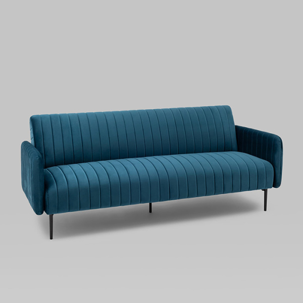 Диван прямой Дрезден велюр синий Stool Group vd-drezden-b29