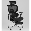 Кресло офисное TopChairs Prodigy с оттоманкой чёрный Stool Group D-566 black
