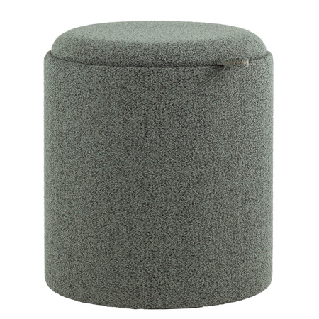 Пуф с ящиком Хюгге S букле зелёный Stool Group 19B260LХM LX-13